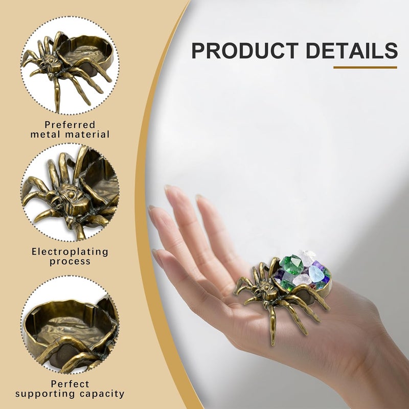 GeryVtee 6 PCS Metal Crystal Ball Stand Sphere Display Stand Crystal Holder Balls Ornament Rack Holder Metal Base Spider Shape (Retro) - Image 3